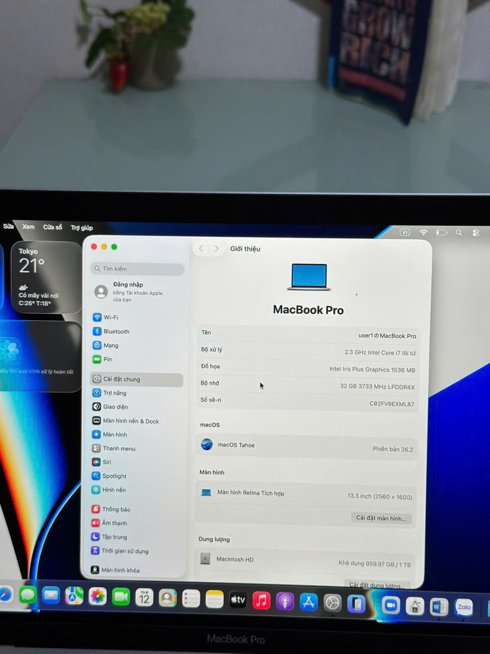 Macbook Pro 2020 Silver / Core i7 / RAM 32GB / SSD 1TB / 13.3 inch
